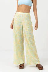 Magnolia Floral Wide Leg Pant
