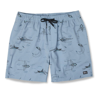 The Dockside Trollin Elastic Waist Shorts 18"