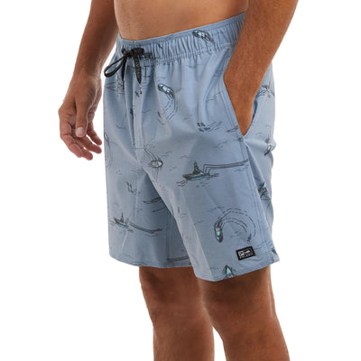 The Dockside Trollin Elastic Waist Shorts 18"