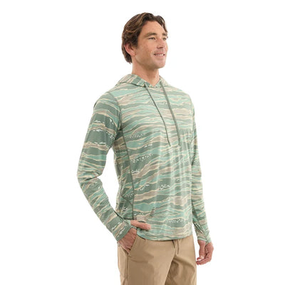 Vaportek Hooded Fishing Shirt - Wahoo Camo