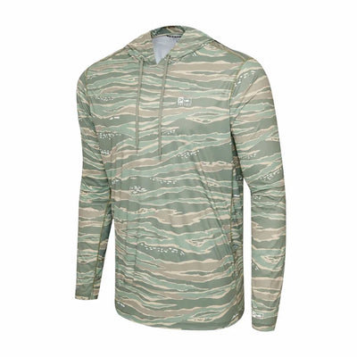 Vaportek Hooded Fishing Shirt - Wahoo Camo