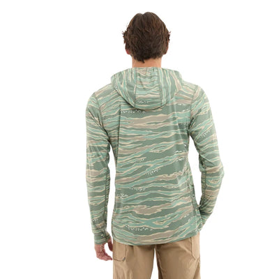 Vaportek Hooded Fishing Shirt - Wahoo Camo