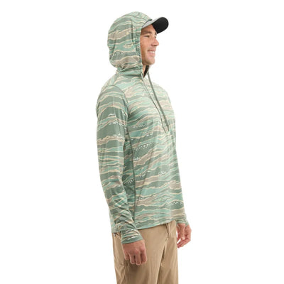 Vaportek Hooded Fishing Shirt - Wahoo Camo