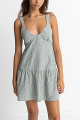 Stevie Stripe Tie Back Mini Dress