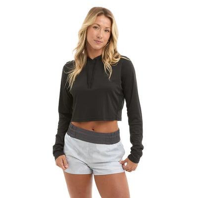 Women's Vaportek Hooded Cropped Fishing Shirt