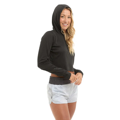 Women's Vaportek Hooded Cropped Fishing Shirt