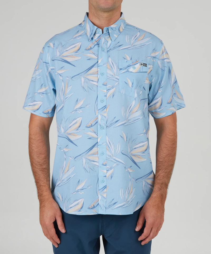 Floral Flyer Short Sleeve Tech Woven