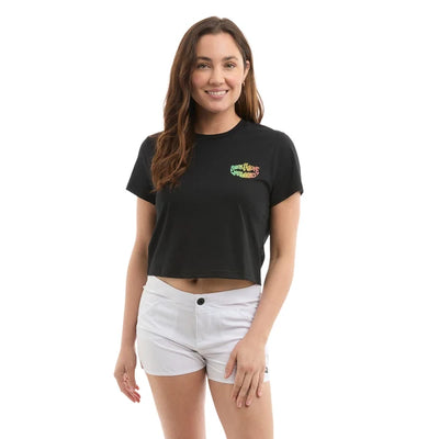 Women's Cropped T-Shirt - Stick Figure Chasin
