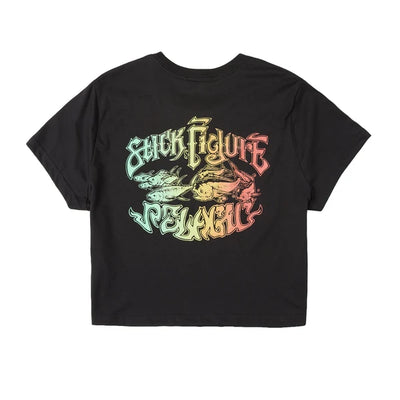 Women's Cropped T-Shirt - Stick Figure Chasin