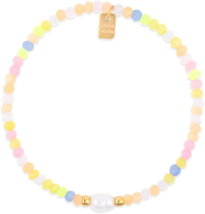 Blooming Frosted Bead Stretch Bracelet