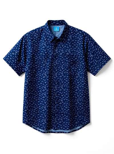 Tight Lines Short Sleeve Fishing Shirt - Prints