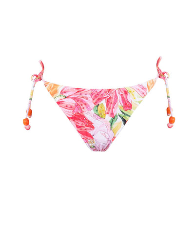 Flora Embroidered Tie Bikini Bottom