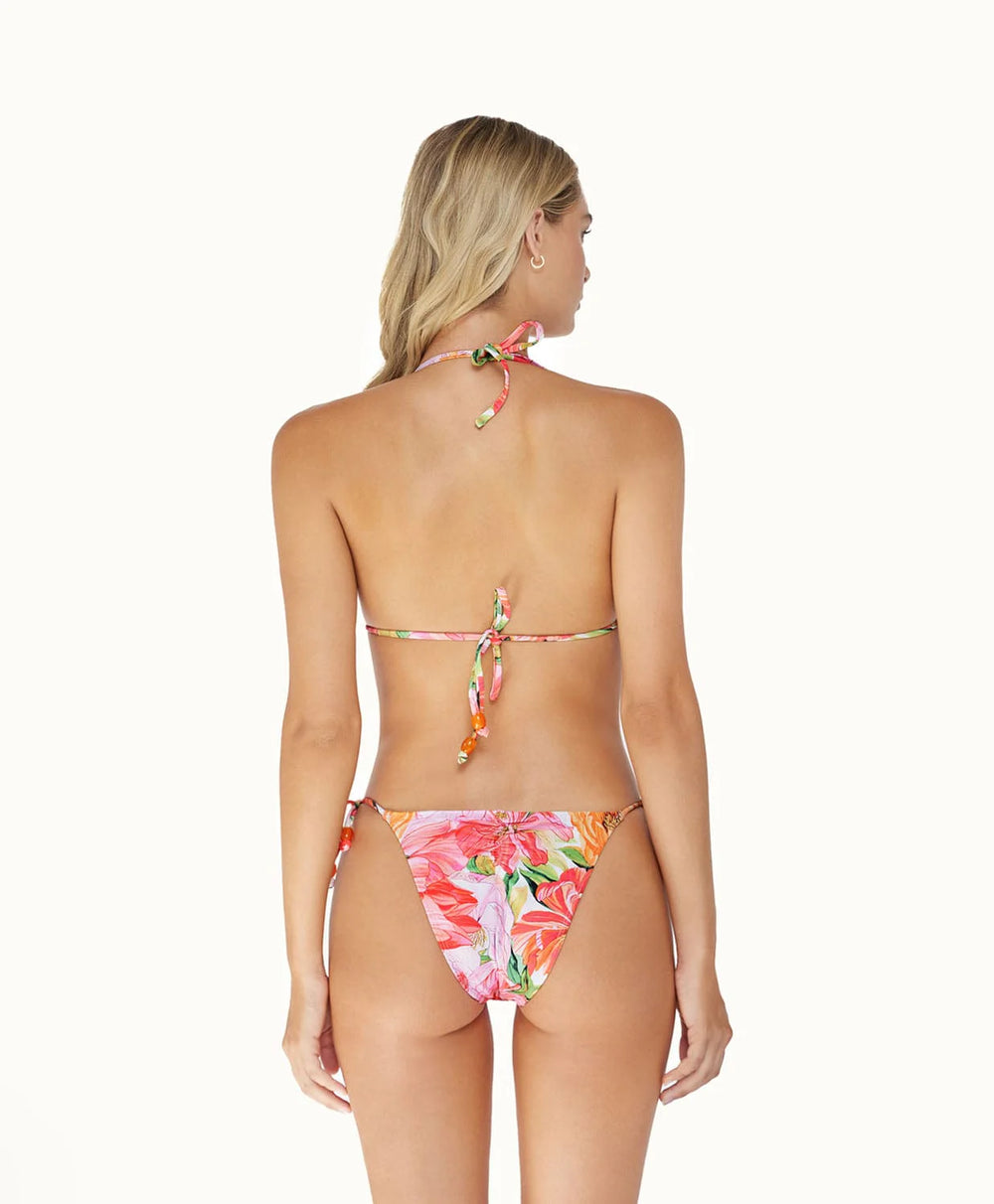 Flora Embroidered Tie Bikini Bottom