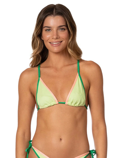 Green Symphony Ginger Sliding Triangle Bikini Top