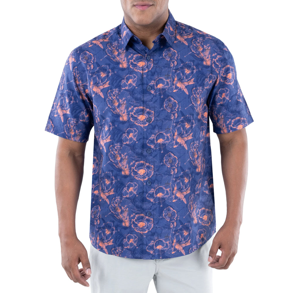 Men's Hibiscus Heather Performance Fishing Shirt