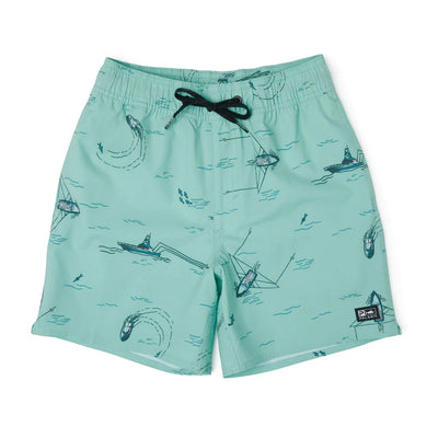 Youth Dockside Elastic Waist Trollin Swim Trunk