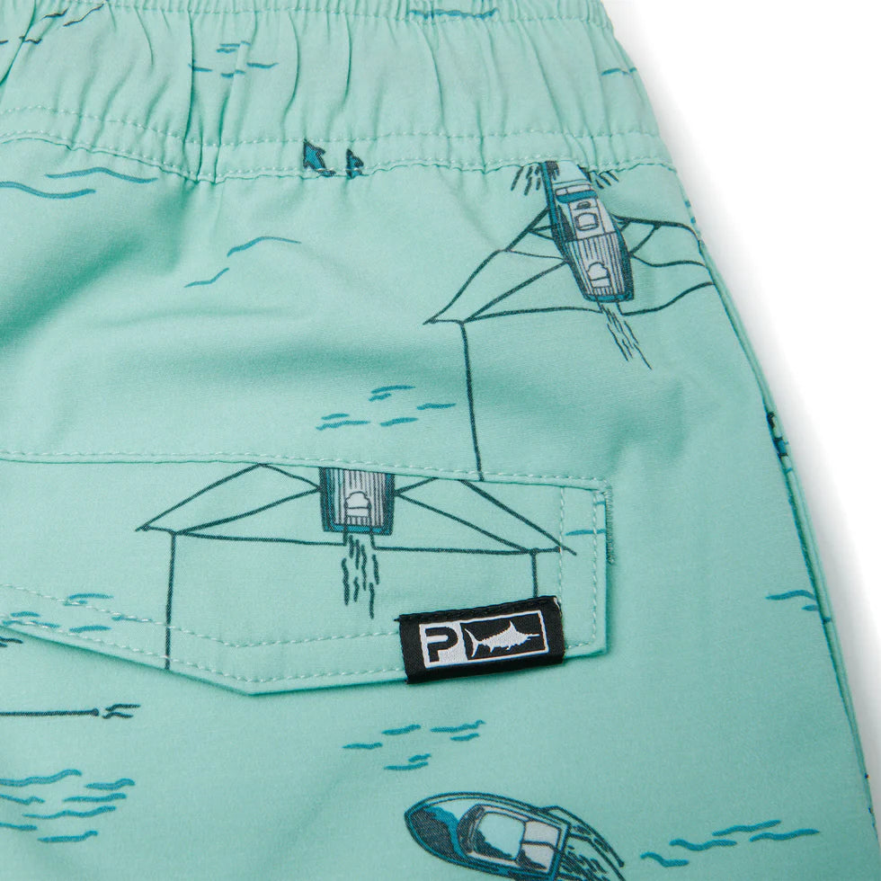 Youth Dockside Elastic Waist Trollin Swim Trunk