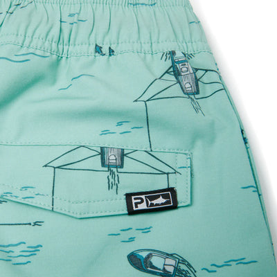 The Dockside Trollin Elastic Waist Shorts 18"