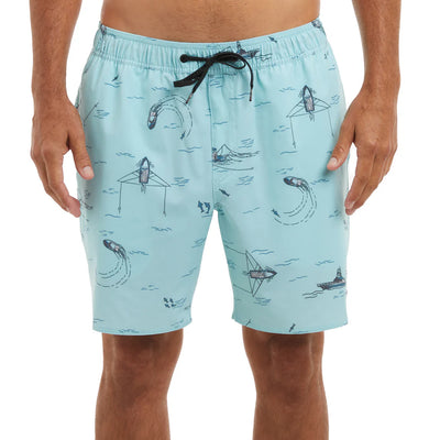 The Dockside Trollin Elastic Waist Shorts 18"