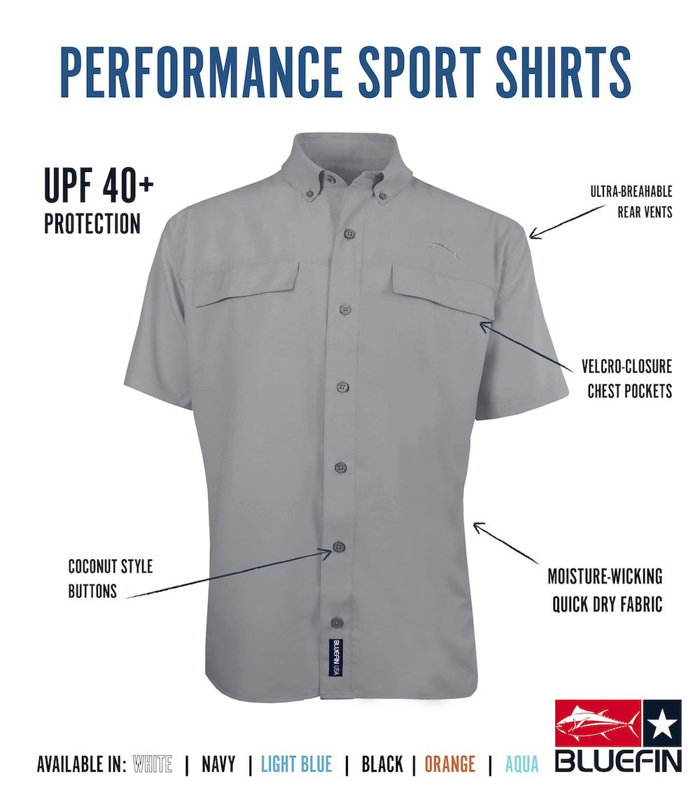 Bluefin Short Sleeve Performance Sport Shirt
