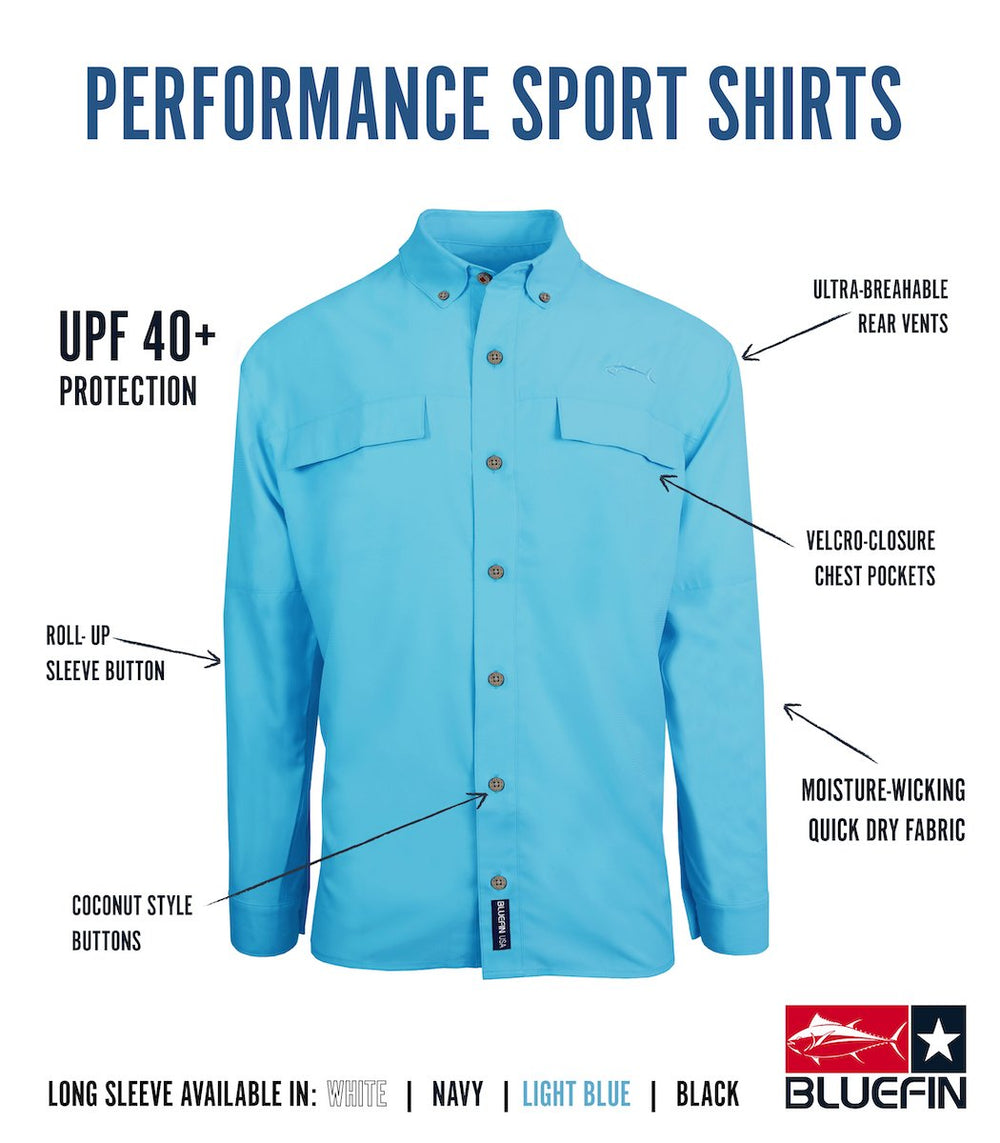 Bluefin Long Sleeve Performance Sport Shirt