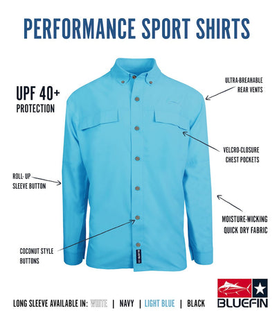 Bluefin Long Sleeve Performance Sport Shirt