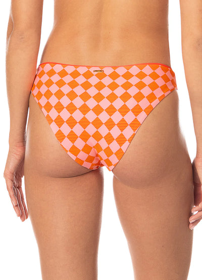 Sunset Grid Flirt Low Rise Thin Side Bikini Bottom