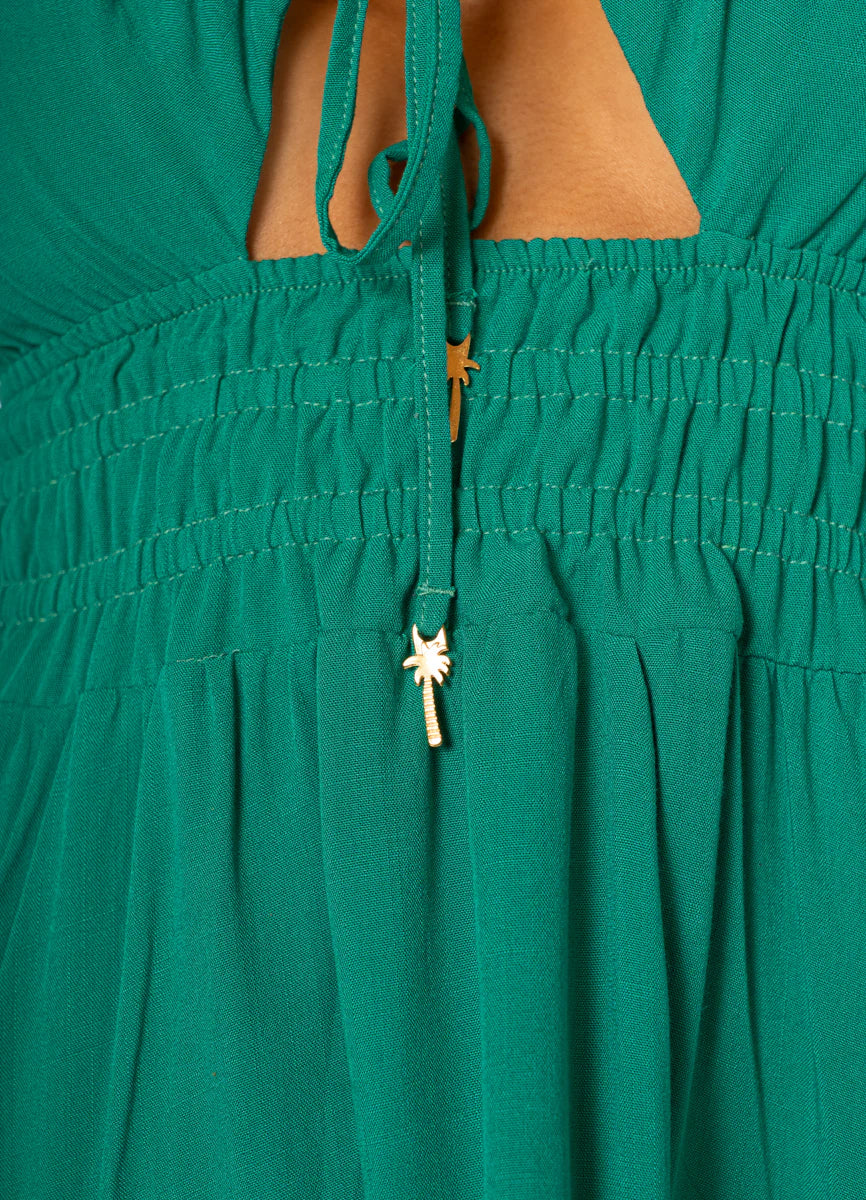 Tropical Green Parfait Short Dress