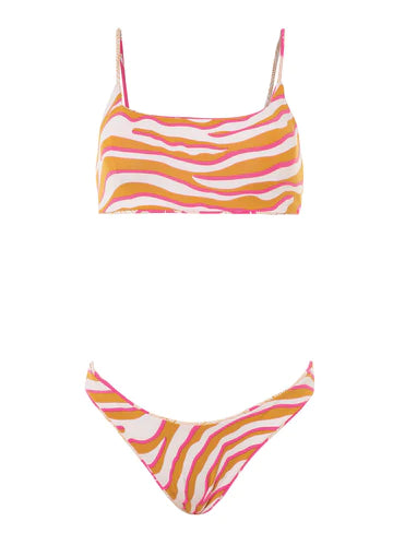Floral Duo Sporty Bralette Bikini Top