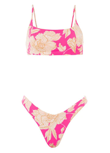 Floral Duo Sporty Bralette Bikini Top