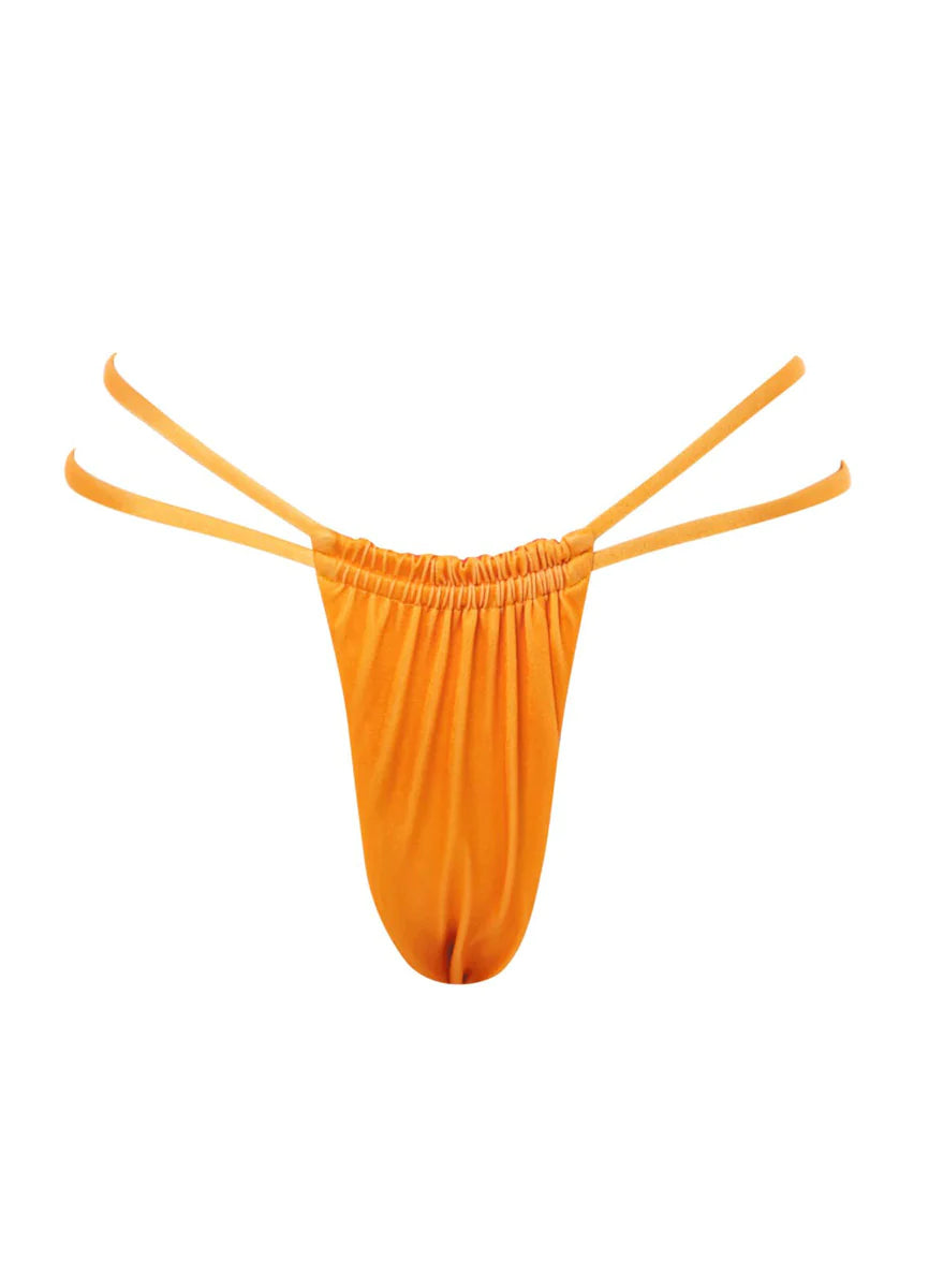 Tangerine Selva Split Strap Bikini Bottom