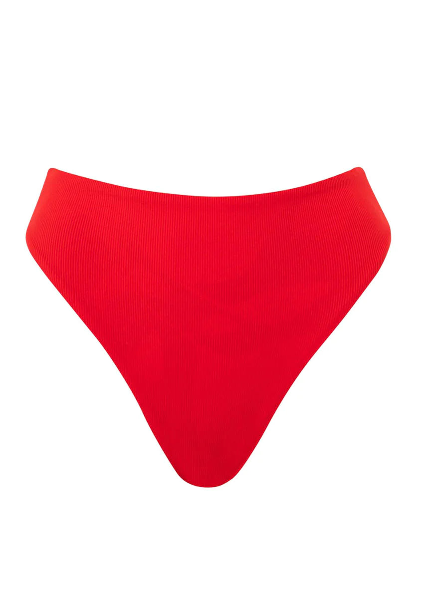 Scarlet Red Sully High Rise Bikini Bottom
