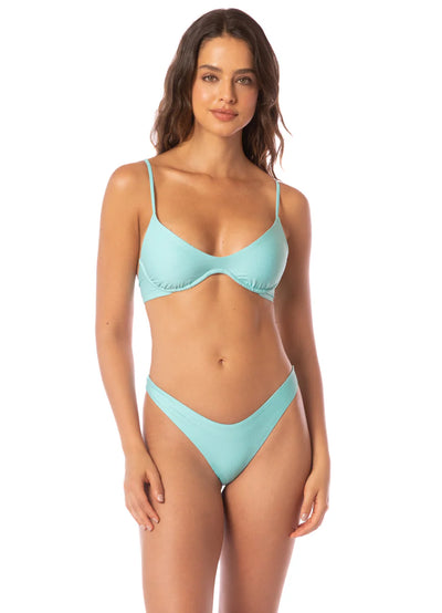 Sea Turquoise Irene Unmolded Underwire Bikini Top