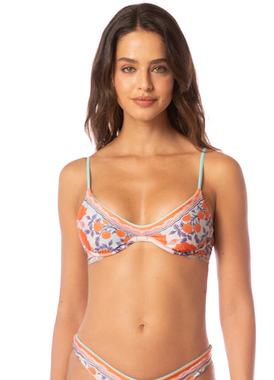 Sea Turquoise Irene Unmolded Underwire Bikini Top