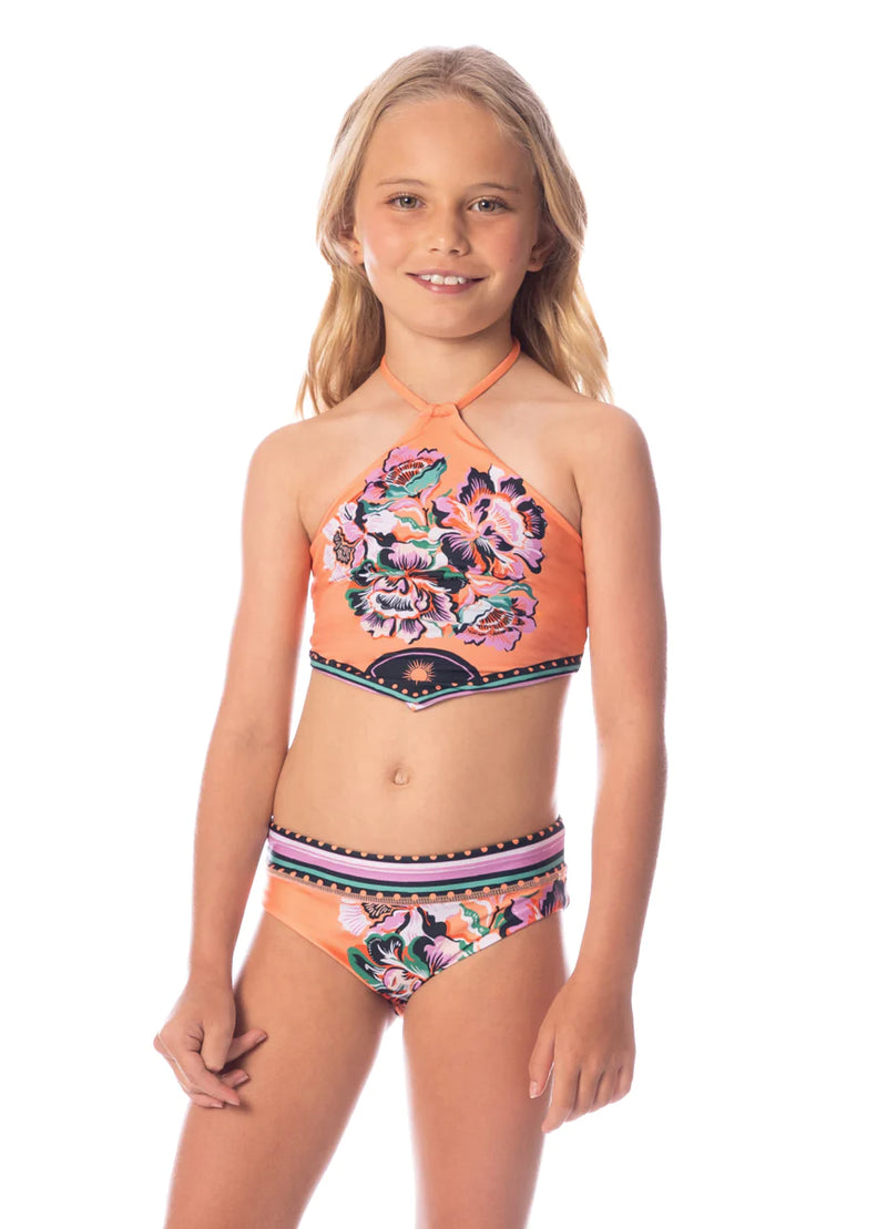 Apricot Blooms Rarity Girls Two Piece Bikini