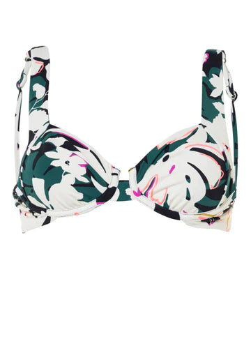Tropical Leaves Archie Unmolded Underwire Bikini Top