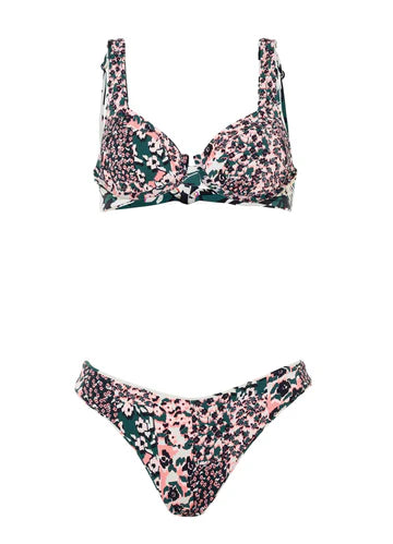 Tropical Leaves Archie Unmolded Underwire Bikini Top