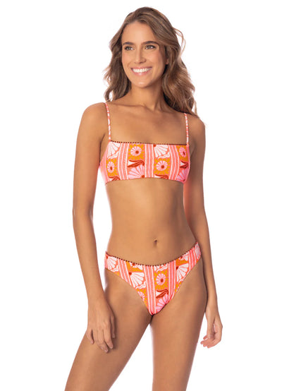 Peach Flowers Dallas Classic Bralette Bikini Top