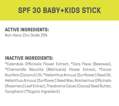 SPF 30 Baby + Kids Stick