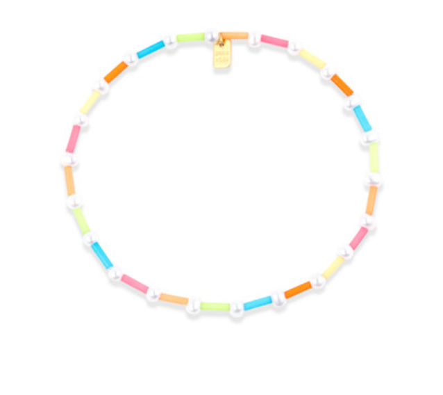Wildflower Tube Bead Stretch Anklet