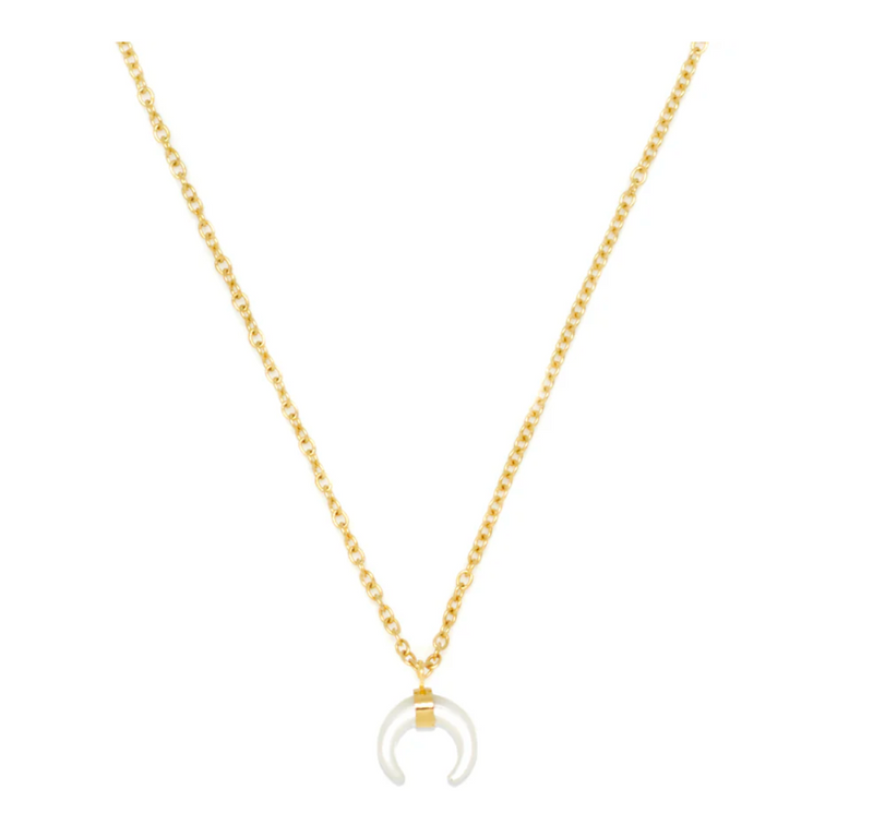 Mother Pearl Horn Necklace