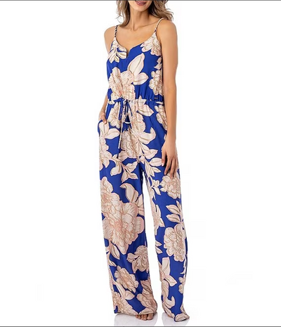 Blue Bouquet Arielle Cover-Up Jumpsuit