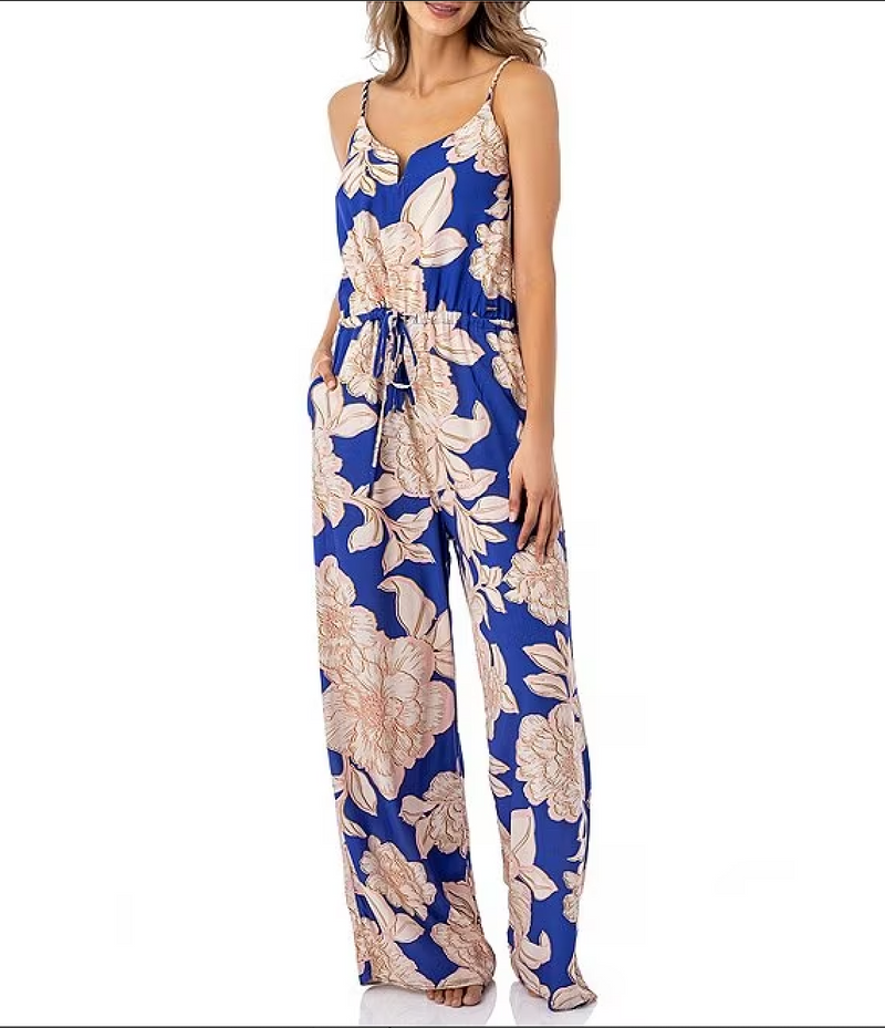 Blue Bouquet Arielle Cover-Up Jumpsuit