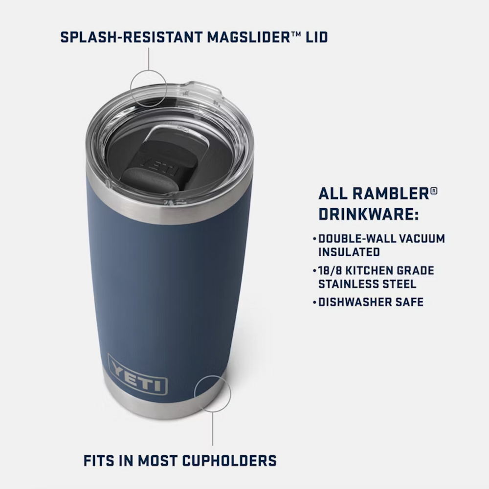 RAMBLER® 20 OZ TUMBLER  WITH MAGSLIDER™ LID