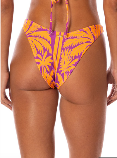 Flamingo Palm Splendourous Prin D Regular Rise Thin Side Bikini Bottom