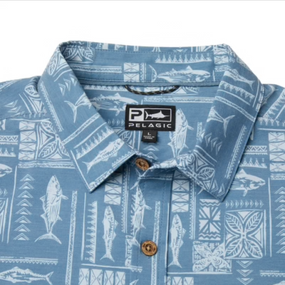 Topshot Button Up Short - Pacific Rim