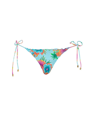 Solana Embroidered Lettuce Edge Tie Side Bikini Bottom