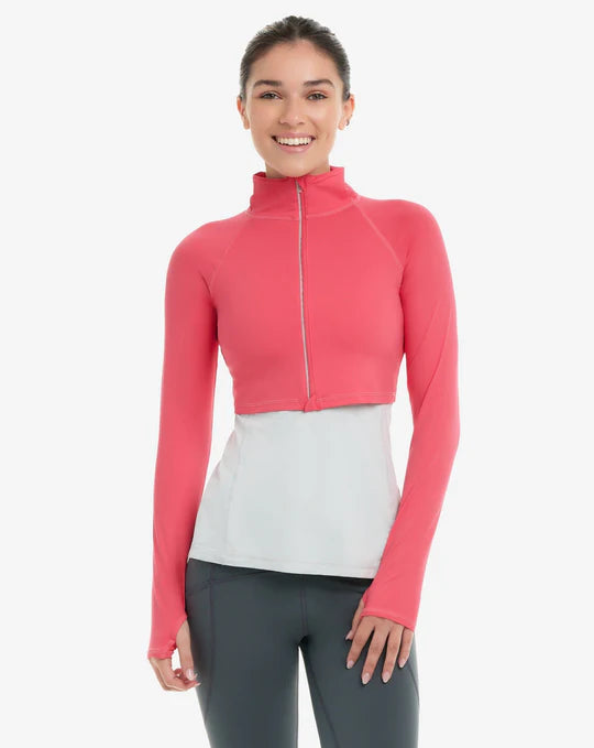 Women's Full Zip Crop Top