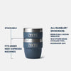 RAMBLER® 4 OZ STACKABLE CUPS  WITH DURASIP™ CERAMIC LINING