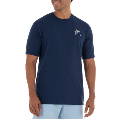 Men's Scribble Mahi Short Sleeve Navy T-Shirt